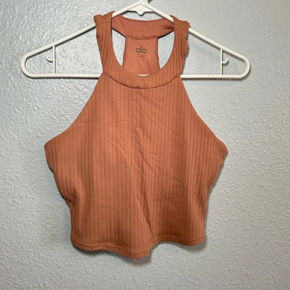Alo Yoga Unite Rib-Knit Bra Tank - Picture 1 of 4